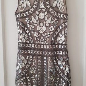 Silver Mini Cocktail Dress size S, used , good condition